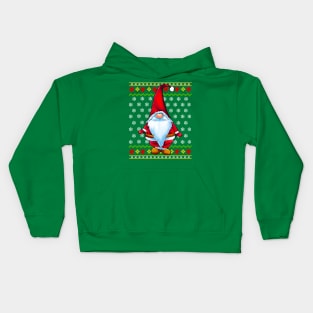 Santa Claus Gnome Ugly Christmas Sweater Kids Hoodie